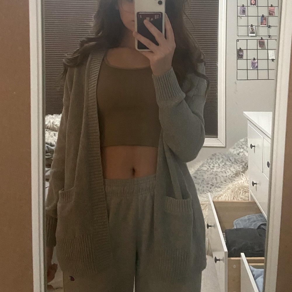 Grey Cardigan Hollister
